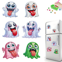 Load image into Gallery viewer, 6Pcs Diamond Painting Refrigerator Magnets Diamond Art Kits (Big-Eyed Ghost)