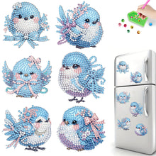 Load image into Gallery viewer, 6Pcs Diamond Painting Refrigerator Magnets Diamond Art Kits (Blue Bird Baby)