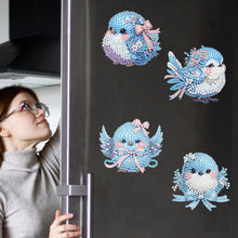 Load image into Gallery viewer, 6Pcs Diamond Painting Refrigerator Magnets Diamond Art Kits (Blue Bird Baby)