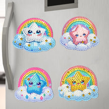 Load image into Gallery viewer, 6Pcs Diamond Painting Refrigerator Magnets Diamond Art Kits (Rainbow Star)