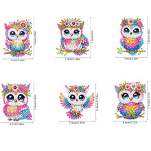 Load image into Gallery viewer, 6Pcs Diamond Painting Refrigerator Magnets Diamond Art Kits (Colorful Owl)