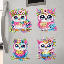 Load image into Gallery viewer, 6Pcs Diamond Painting Refrigerator Magnets Diamond Art Kits (Colorful Owl)
