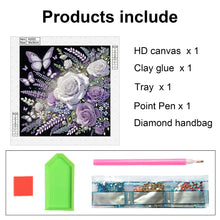 Load image into Gallery viewer, Diamond Painting - Partial Special Shaped - Rose Butterfly (30*30CM)