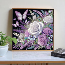 Load image into Gallery viewer, Diamond Painting - Partial Special Shaped - Rose Butterfly (30*30CM)
