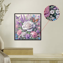 Load image into Gallery viewer, Diamond Painting - Partial Special Shaped - Rose Butterfly (30*30CM)
