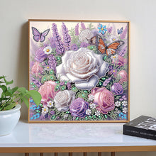 Load image into Gallery viewer, Diamond Painting - Partial Special Shaped - Rose Butterfly (30*30CM)