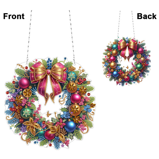 Acrylic Special Shaped Christmas Diamond Art Painting Garland Spot Drill Garland
