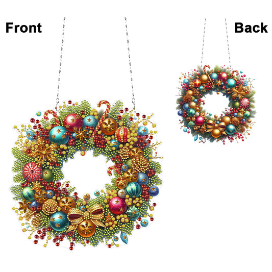 Acrylic Special Shaped Christmas Diamond Art Painting Garland Spot Drill Garland