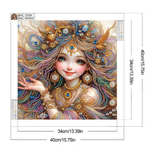 Load image into Gallery viewer, Diamond Painting - Partial Special Shaped - Cheerful Girl (40*40CM)