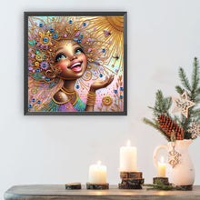 Load image into Gallery viewer, Diamond Painting - Partial Special Shaped - Cheerful Girl (40*40CM)