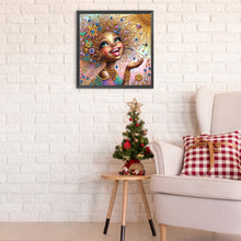 Load image into Gallery viewer, Diamond Painting - Partial Special Shaped - Cheerful Girl (40*40CM)