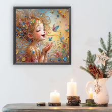 Load image into Gallery viewer, Diamond Painting - Partial Special Shaped - Cheerful Girl (40*40CM)