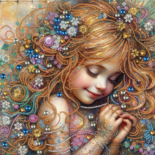 Load image into Gallery viewer, Diamond Painting - Partial Special Shaped - Cheerful Girl (40*40CM)