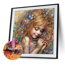 Load image into Gallery viewer, Diamond Painting - Partial Special Shaped - Cheerful Girl (40*40CM)