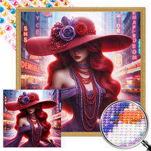 Load image into Gallery viewer, AB Diamond Painting - Full Round - City Girl (40*40CM)