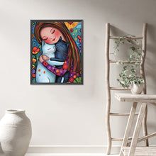 Load image into Gallery viewer, AB Diamond Painting - Full Round - Girl and Kittens (40*50CM)