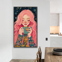 Load image into Gallery viewer, AB Diamond Painting - Full Round - Pink Hair Girl (40*70CM)
