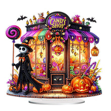 Load image into Gallery viewer, Acrylic Halloween Haunted House Diamond Painting Desktop Ornaments Kit for Home