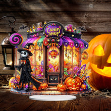 Load image into Gallery viewer, Acrylic Halloween Haunted House Diamond Painting Desktop Ornaments Kit for Home