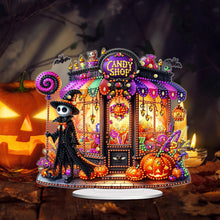 Load image into Gallery viewer, Acrylic Halloween Haunted House Diamond Painting Desktop Ornaments Kit for Home