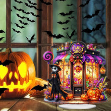 Load image into Gallery viewer, Acrylic Halloween Haunted House Diamond Painting Desktop Ornaments Kit for Home