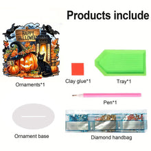 Load image into Gallery viewer, Acrylic Halloween Pumpkin Cat Diamond Painting Desktop Ornaments Kit Home Decor