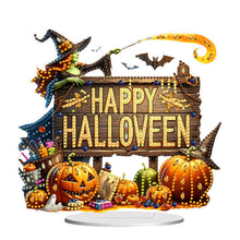 Load image into Gallery viewer, Acrylic Halloween Pumpkin Witch Diamond Painting Desktop Ornaments Kit for Home