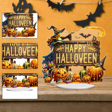 Load image into Gallery viewer, Acrylic Halloween Pumpkin Witch Diamond Painting Desktop Ornaments Kit for Home