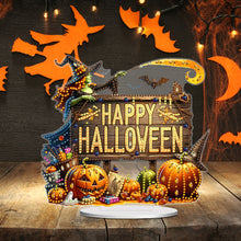 Load image into Gallery viewer, Acrylic Halloween Pumpkin Witch Diamond Painting Desktop Ornaments Kit for Home