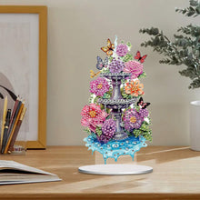 Load image into Gallery viewer, Acrylic Fountain Flowers Table Top Diamond Painting Ornament Kits for Beginner