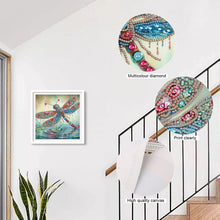 Load image into Gallery viewer, Diamond Painting - Partial Special Shaped - Gorgeous Dragonfly (30*30CM)