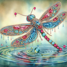Load image into Gallery viewer, Diamond Painting - Partial Special Shaped - Gorgeous Dragonfly (30*30CM)