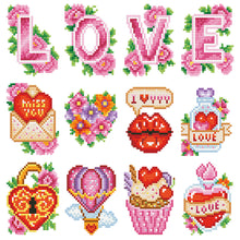 Load image into Gallery viewer, Mini Diamond Painting Set - Full Round - Flower love (14*20CM)