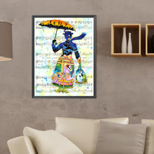 Load image into Gallery viewer, Diamond Painting - Full Round - Piano score of girl silhouette (30*40CM)