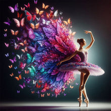 Load image into Gallery viewer, Diamond Painting - Full Round - Dancing butterfly girl (40*40CM)