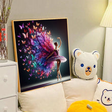 Load image into Gallery viewer, Diamond Painting - Full Round - Dancing butterfly girl (40*40CM)