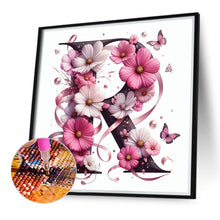 Load image into Gallery viewer, Diamond Painting - Full Round - Daisy butterfly letter R (40*40CM)