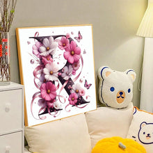 Load image into Gallery viewer, Diamond Painting - Full Round - Daisy butterfly letter R (40*40CM)