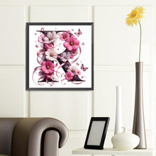 Load image into Gallery viewer, Diamond Painting - Full Round - Daisy butterfly letter R (40*40CM)