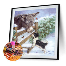 Load image into Gallery viewer, Diamond Painting - Full Square - Donkey and dog (30*30CM)