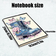 Load image into Gallery viewer, Special Shaped Flower Butterfly Diamond Painting Diary Book for Drawing Painting