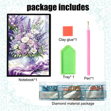 Load image into Gallery viewer, Special Shaped Flower Butterfly Diamond Painting Diary Book for Drawing Painting
