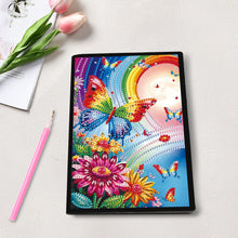 Load image into Gallery viewer, Special Shaped Flower Butterfly Diamond Painting Diary Book for Drawing Painting