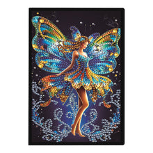 Load image into Gallery viewer, 50 Pages A5 Special Shaped Elf Girl 5D DIY Mosaic Drill Notebook Craft for Teens