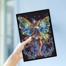 Load image into Gallery viewer, 50 Pages A5 Special Shaped Elf Girl 5D DIY Mosaic Drill Notebook Craft for Teens
