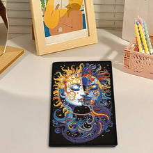 Load image into Gallery viewer, 50 Pages A5 Special Shaped Sun Moon Face 5D DIY Mosaic Drill Notebook Craft