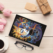 Load image into Gallery viewer, 50 Pages A5 Special Shaped Sun Moon Face 5D DIY Mosaic Drill Notebook Craft