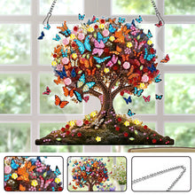 Load image into Gallery viewer, PET Special Shaped Butterfly Tree Garland 5D DIY Diamond Art Hanging Decorations