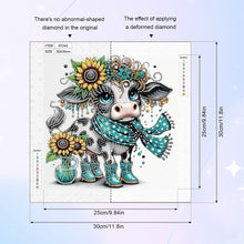 Load image into Gallery viewer, Diamond Painting - Partial Special Shaped - Funny Cow (30*30CM)