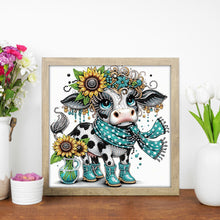 Load image into Gallery viewer, Diamond Painting - Partial Special Shaped - Funny Cow (30*30CM)